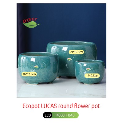 Ecopot LUCAS round flower pot